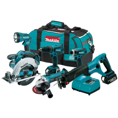 Makita LXT601 18-Volt LXT 6-Piece Lithium-Ion Cordless Combo Kit